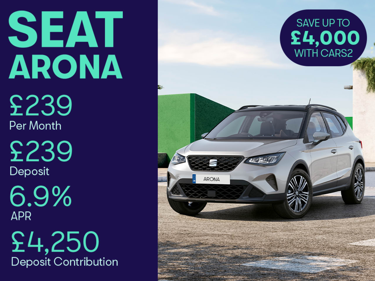 Low Deposit PCP: SEAT Arona S - £239 Per Month