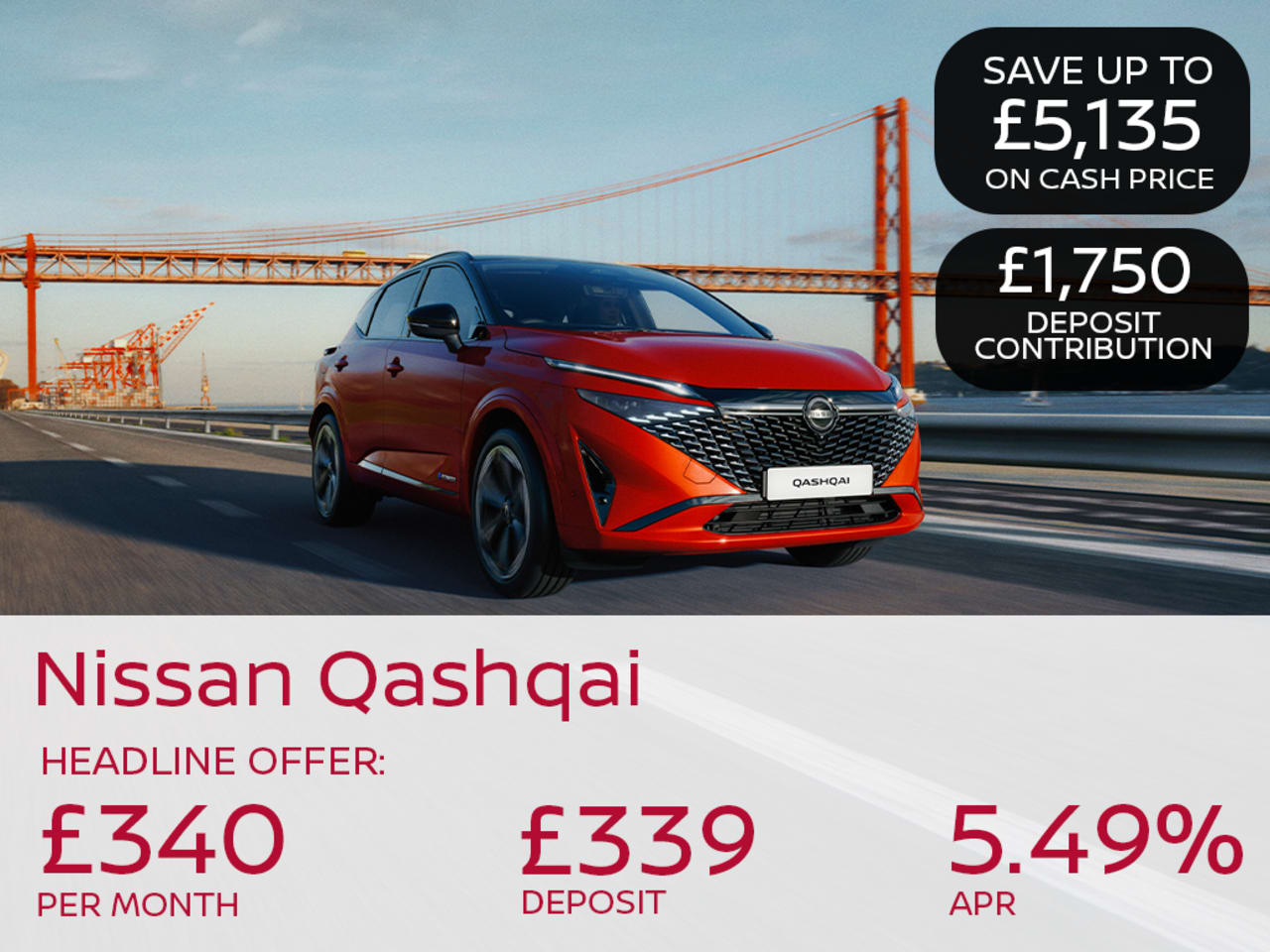Nissan QASHQAI Acenta Premium 1.3 - £340 Per Month