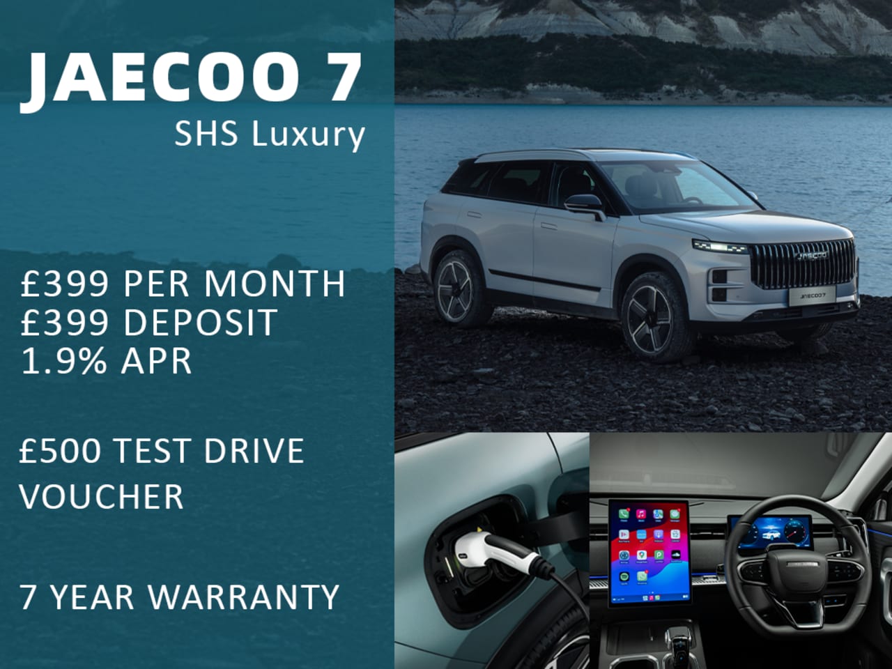 PCP: JAECOO 7 SHS Luxury - £399 Per Month