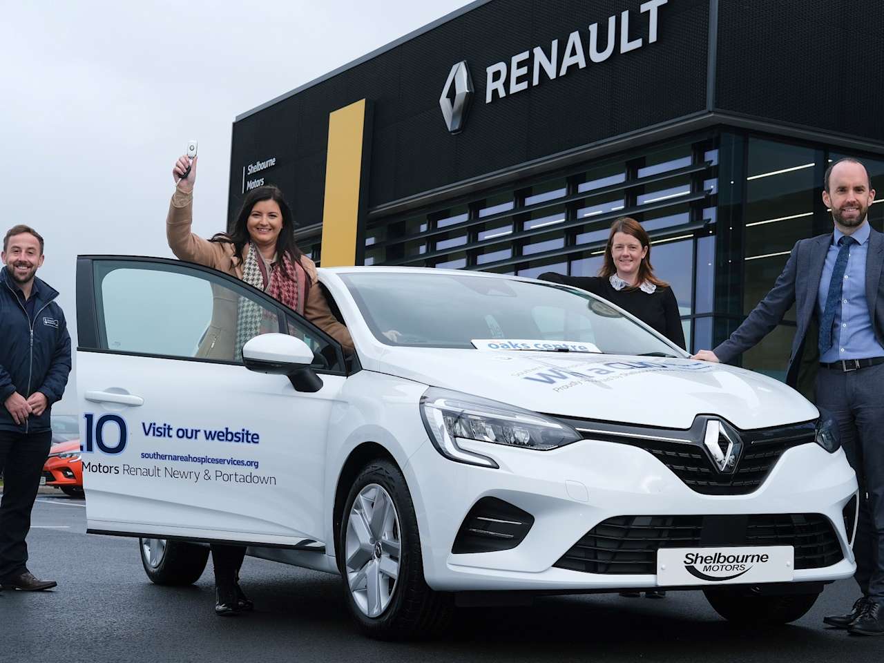 CHARLENE WINS HOPSICE CAR COMPETITION AND DRIVES AWAY IN RENAULT CLIO 