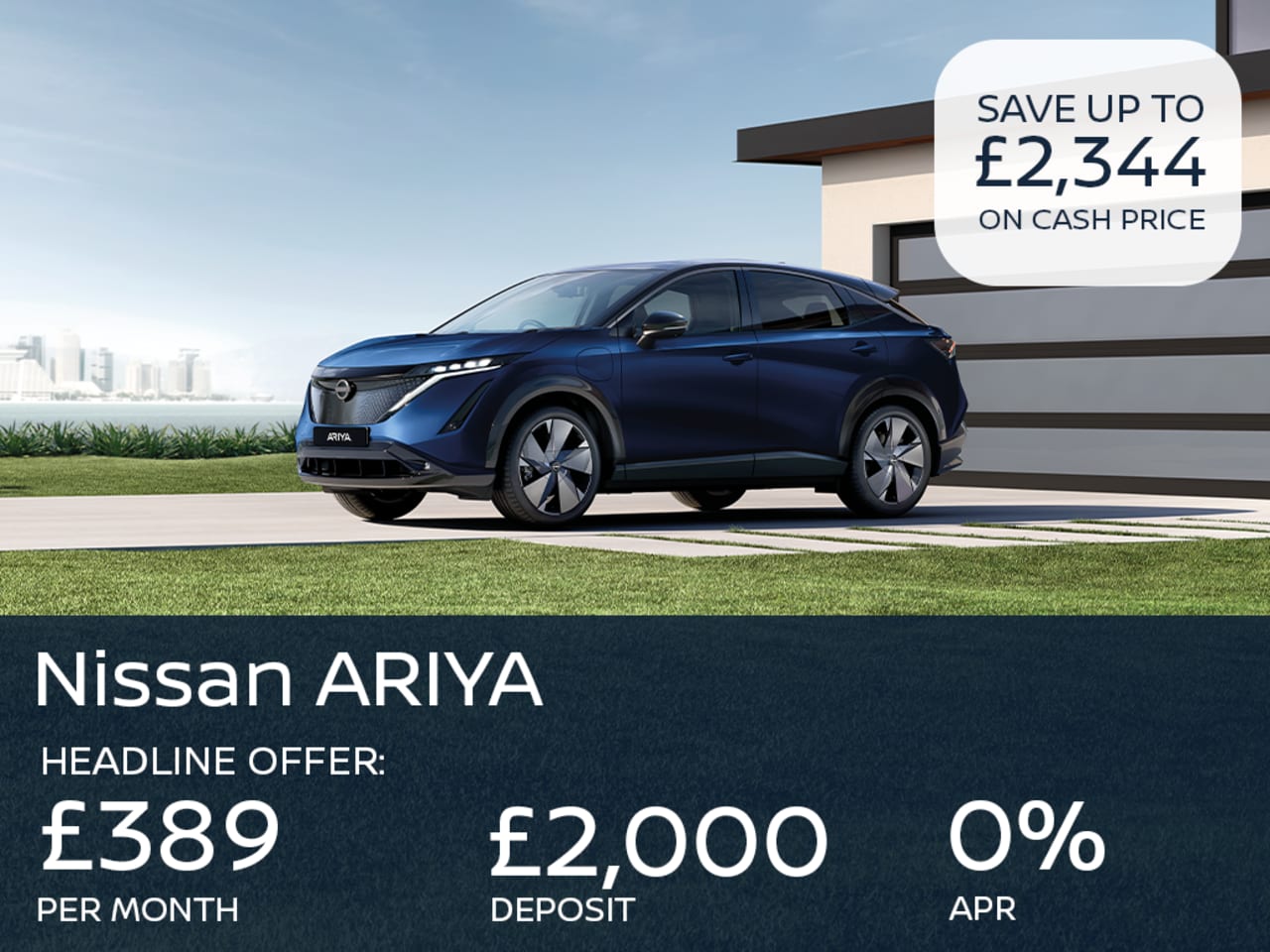 PCP: ARIYA 160kW Engage 63kWh - £389 Per Month