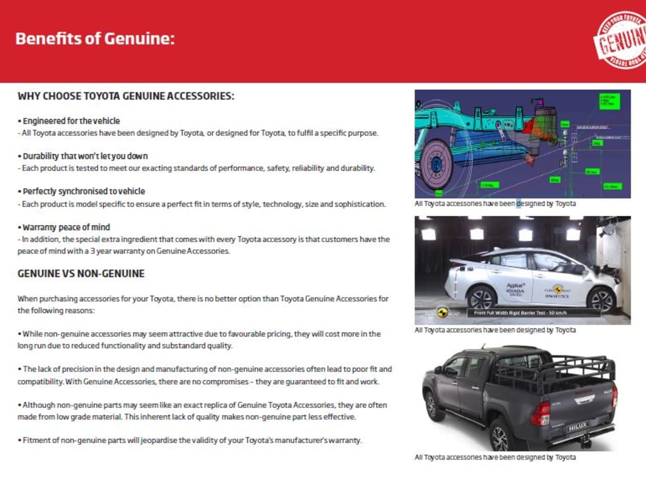 Benefits of Genuine Accessories