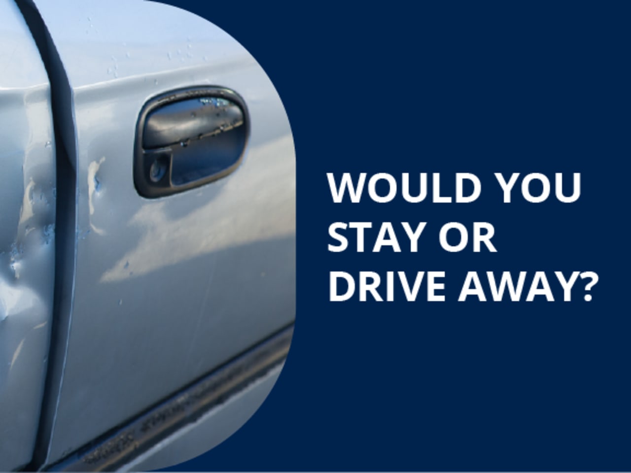 What would you do if you bumped into a parked car?