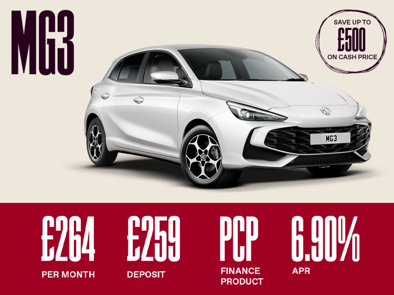 PCP: MG3 SE - £264 Per Month