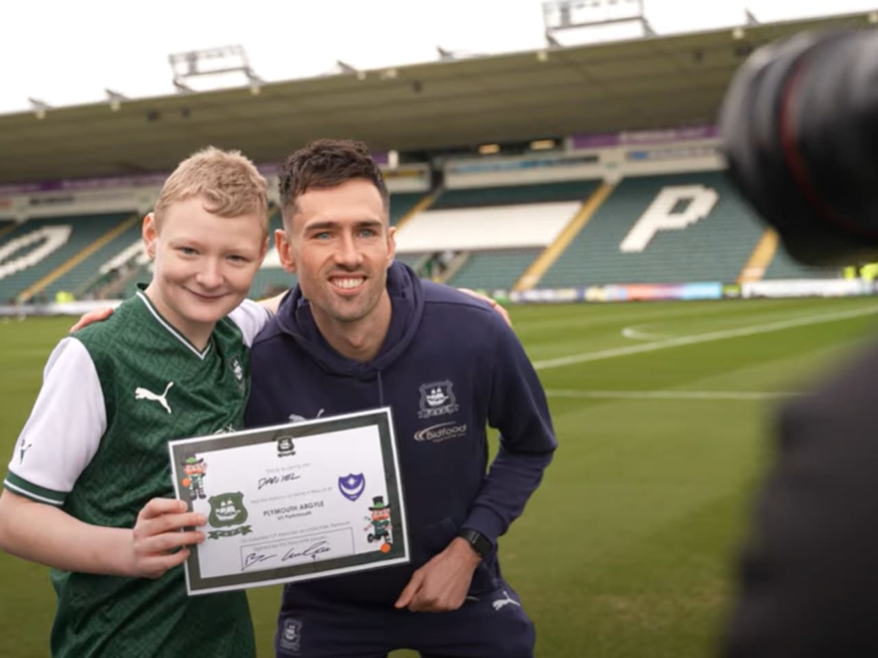 Young football fan enjoys dream day