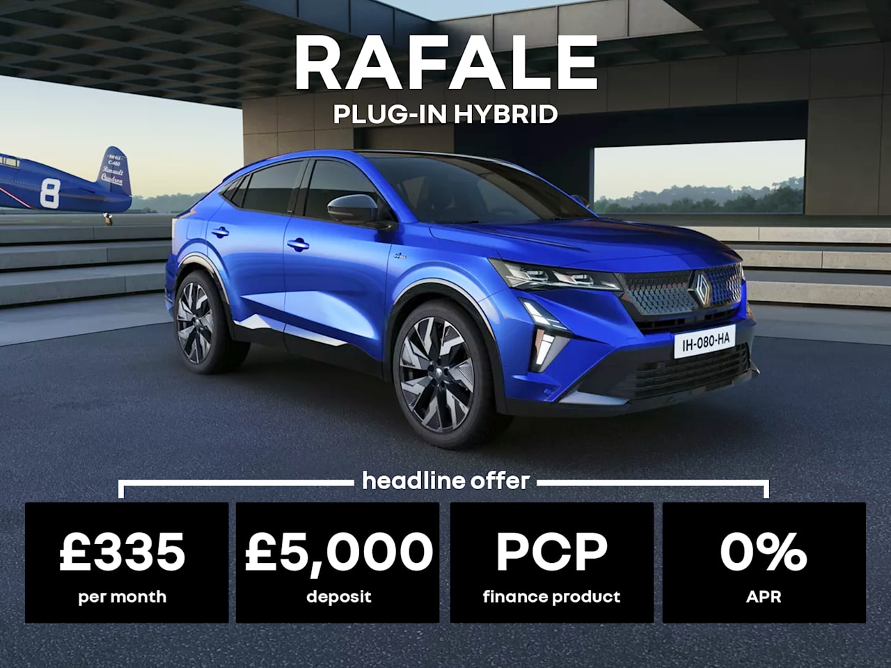 0% PCP: RAFALE PHEV techno esprit Alpine - £335 Per Month