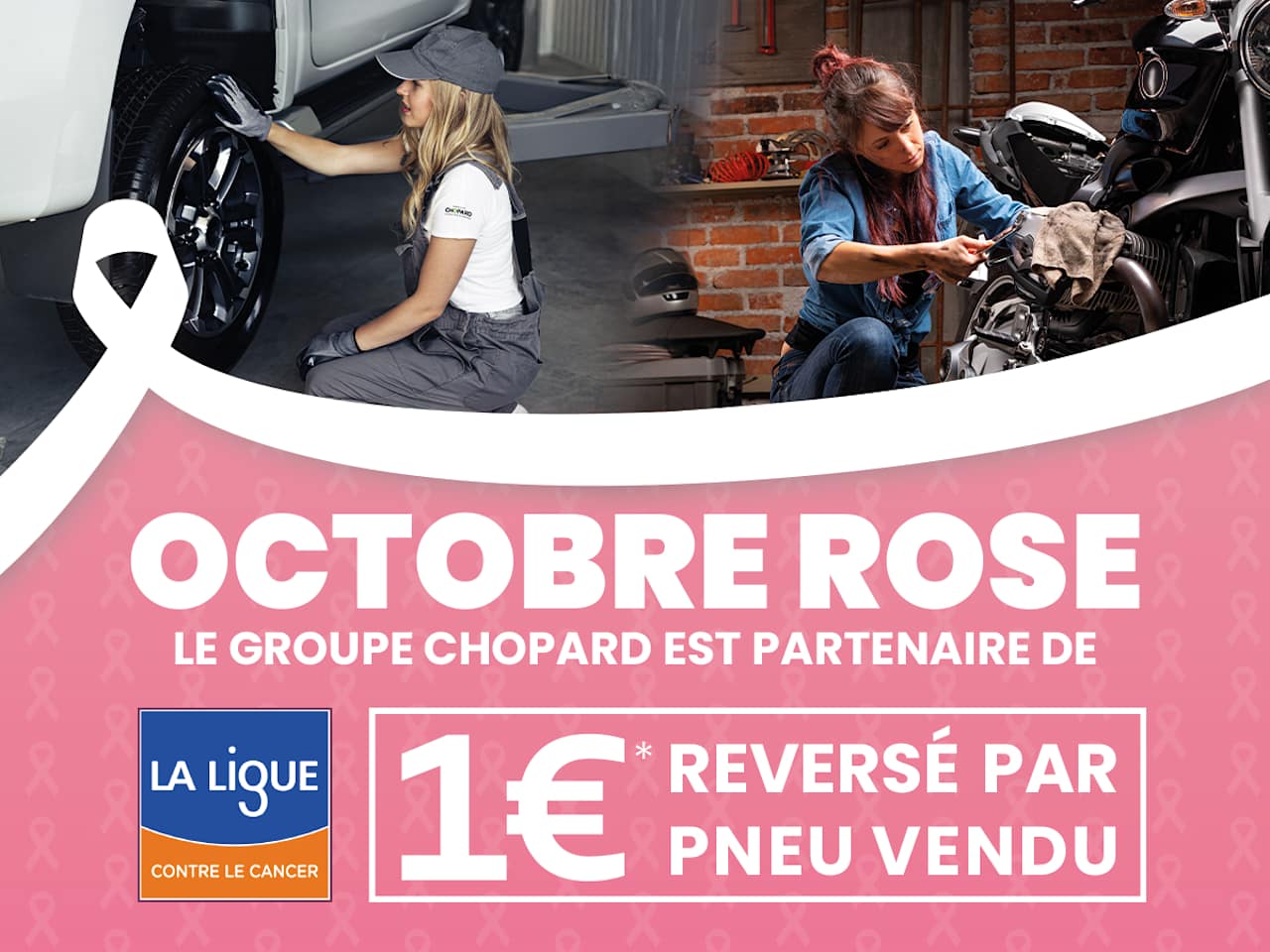 Octobre Rose : 1€ par pneu vendu reversé à la Ligue contre le cancer
