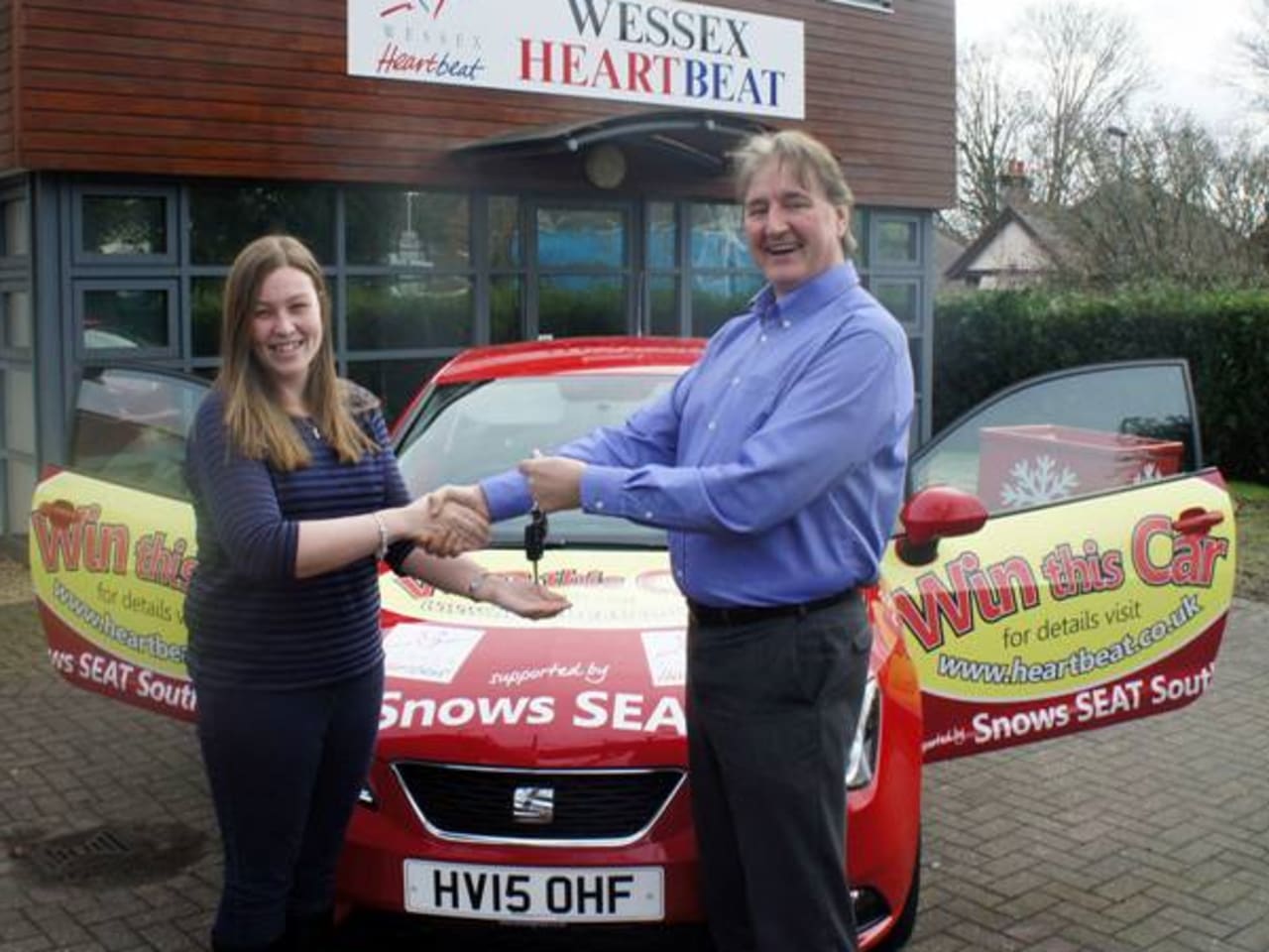 Wessex Heartbeat Supporter WINS SEAT Ibiza Donated by Snows SEAT