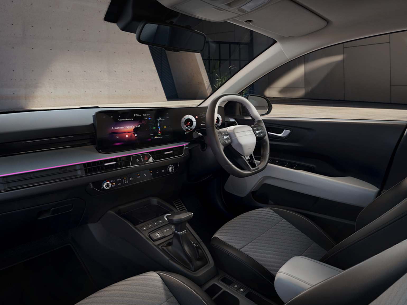 New Kia Stonic interior — dual 12.3 inch display
