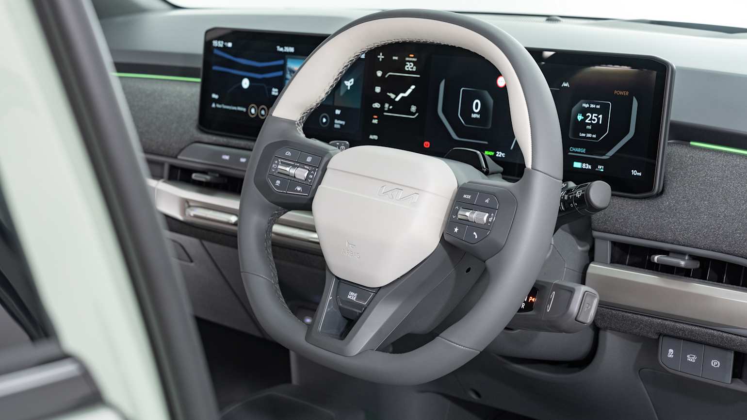 Kia EV3 interior — 30 inch widescreen display