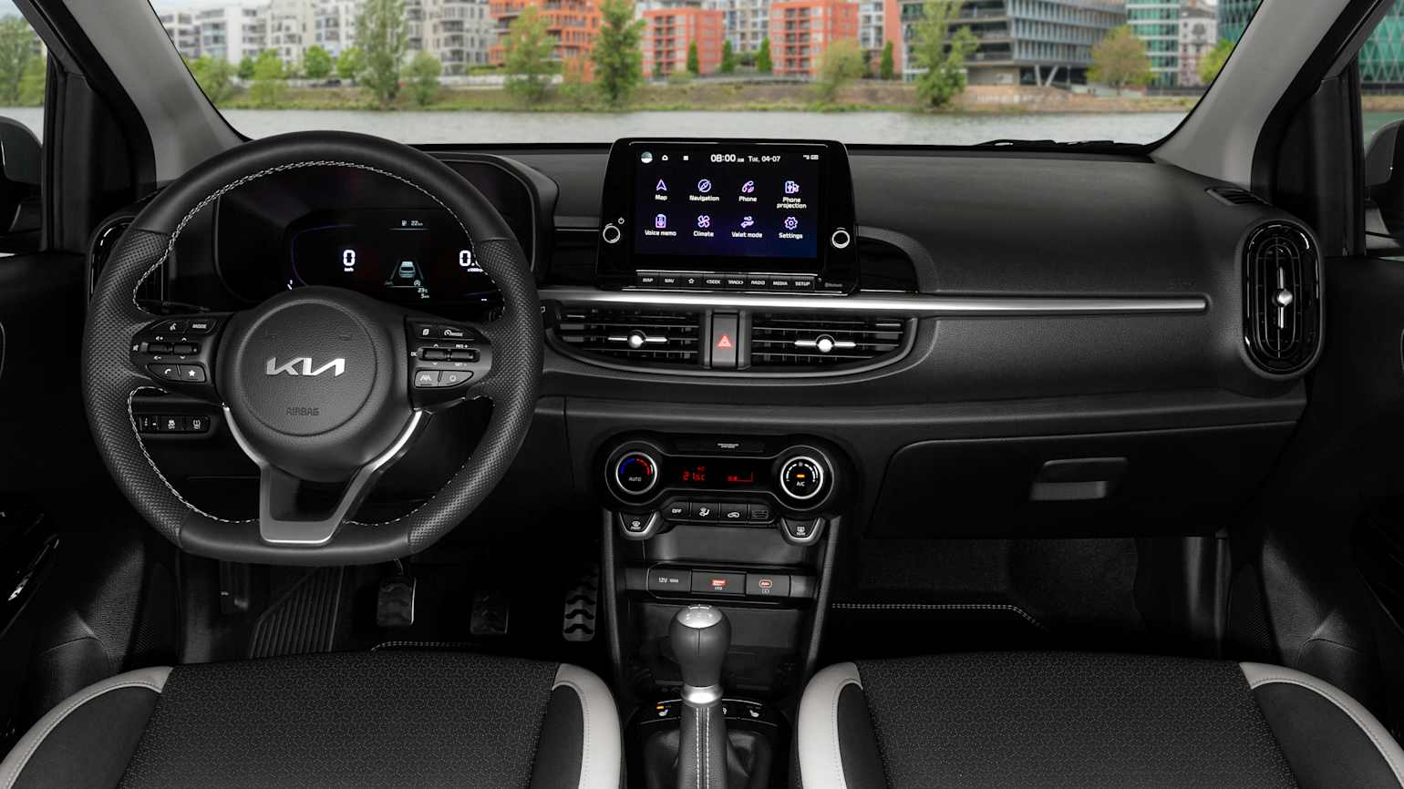 New Kia Picanto interior — 8 inch touchscreen