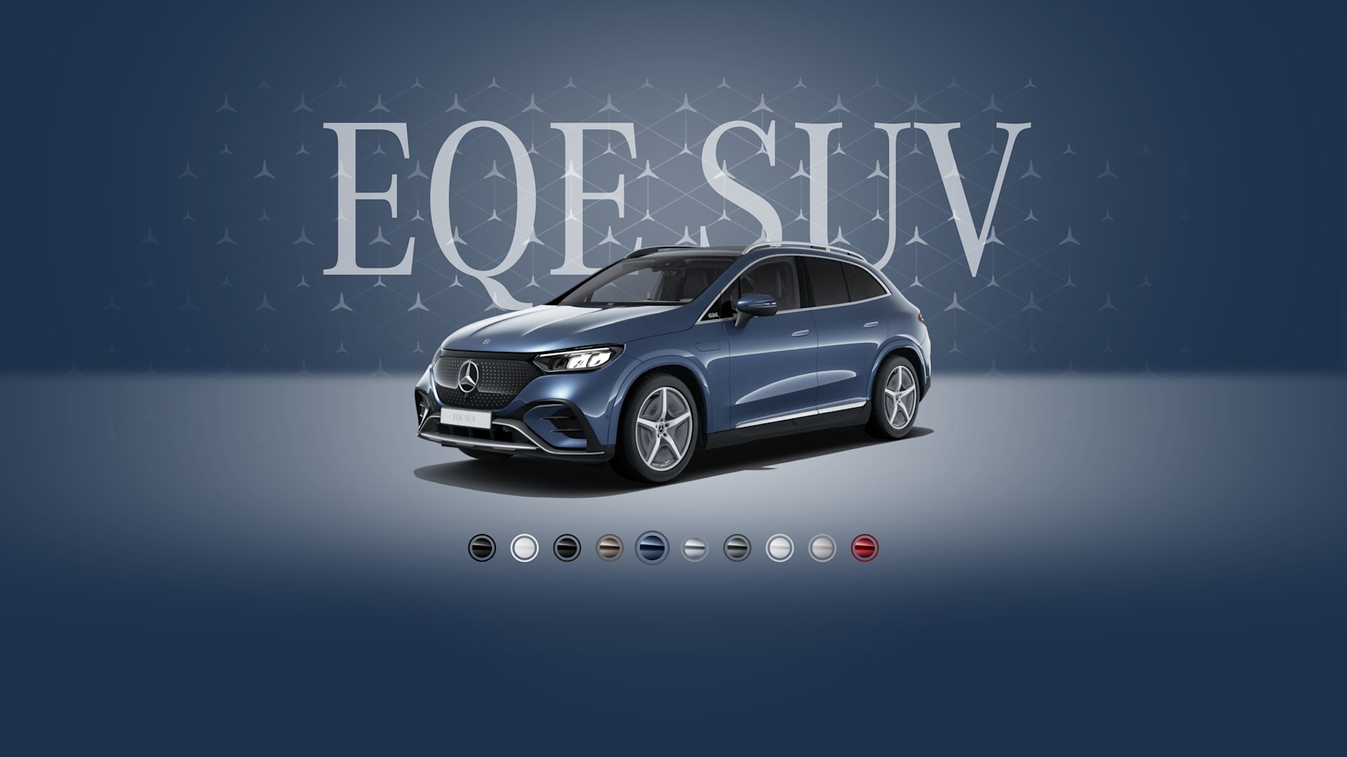 EQE SUV Sodalit mavi, metallik