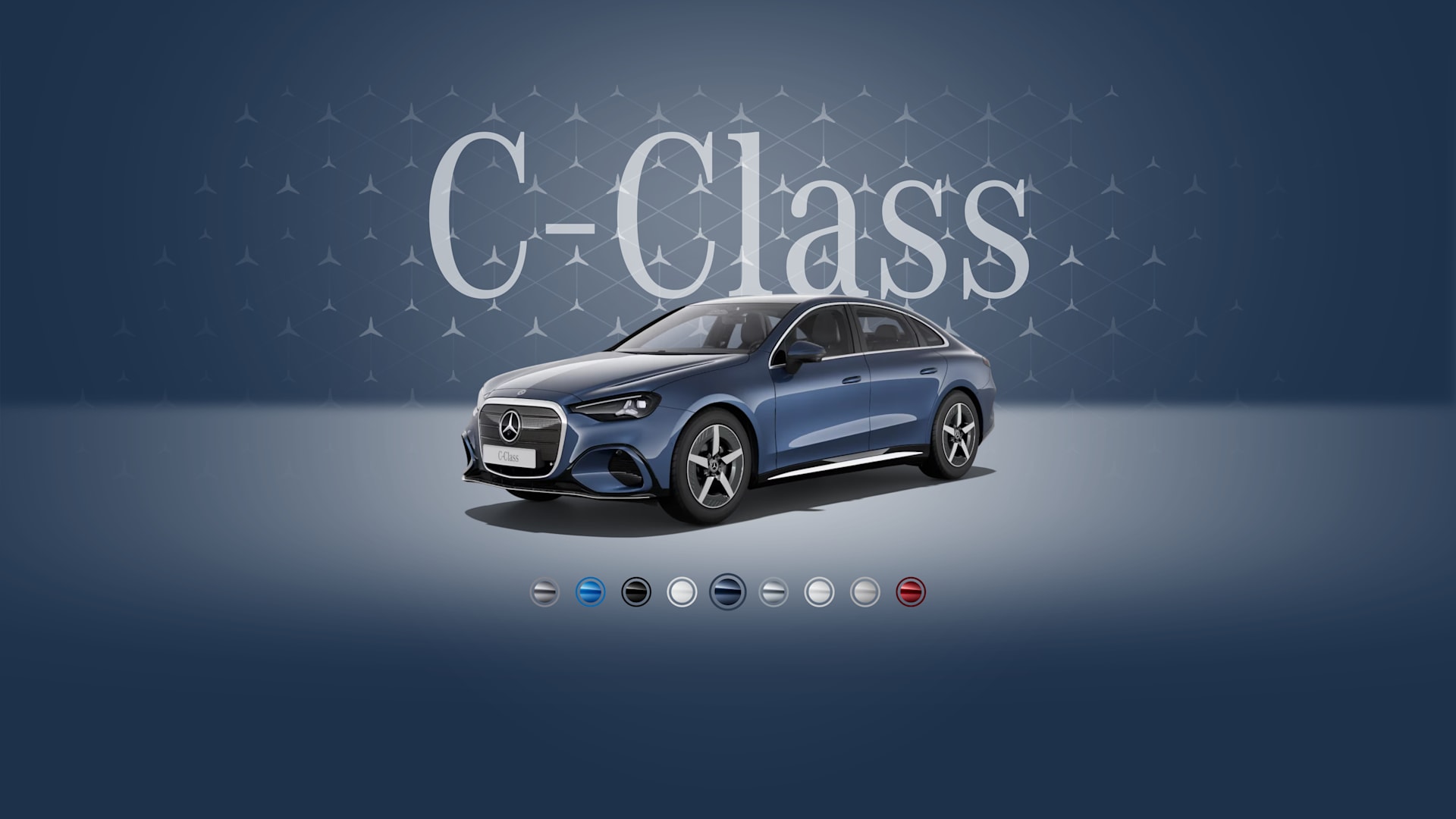 Yeni elektrik C-Class Sodalit mavi, metallik