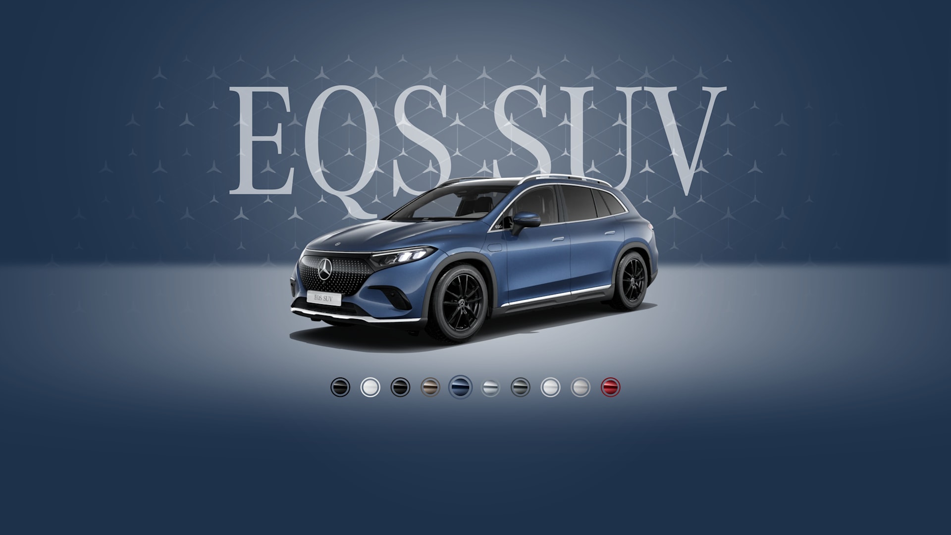 EQS SUV Sodalit mavi, metallik