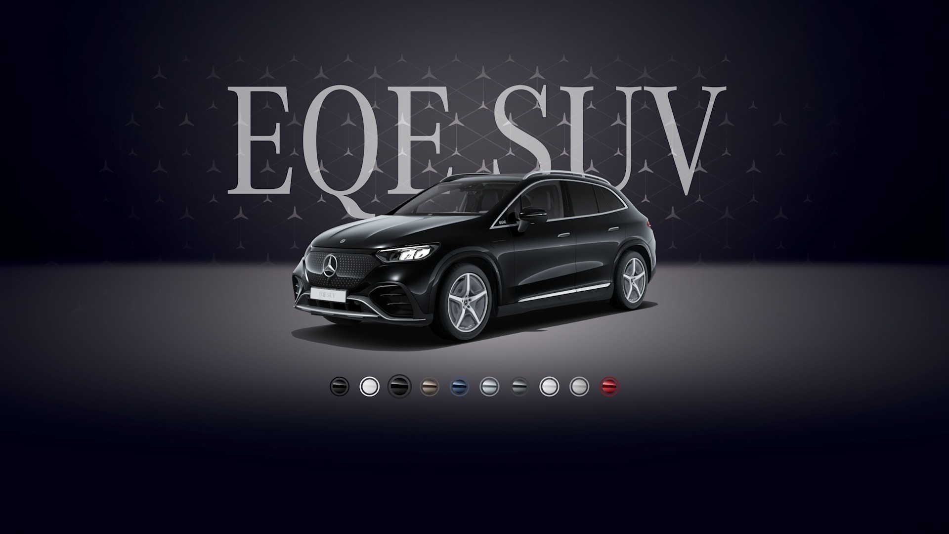 EQE SUV Obsidian qara, metallik