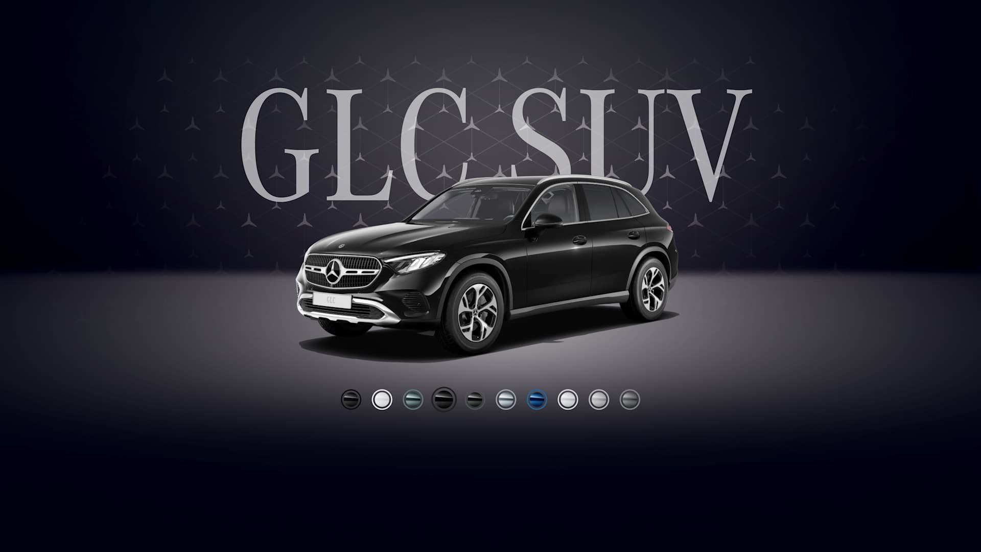 GLC SUV Obsidian qara, metallik
