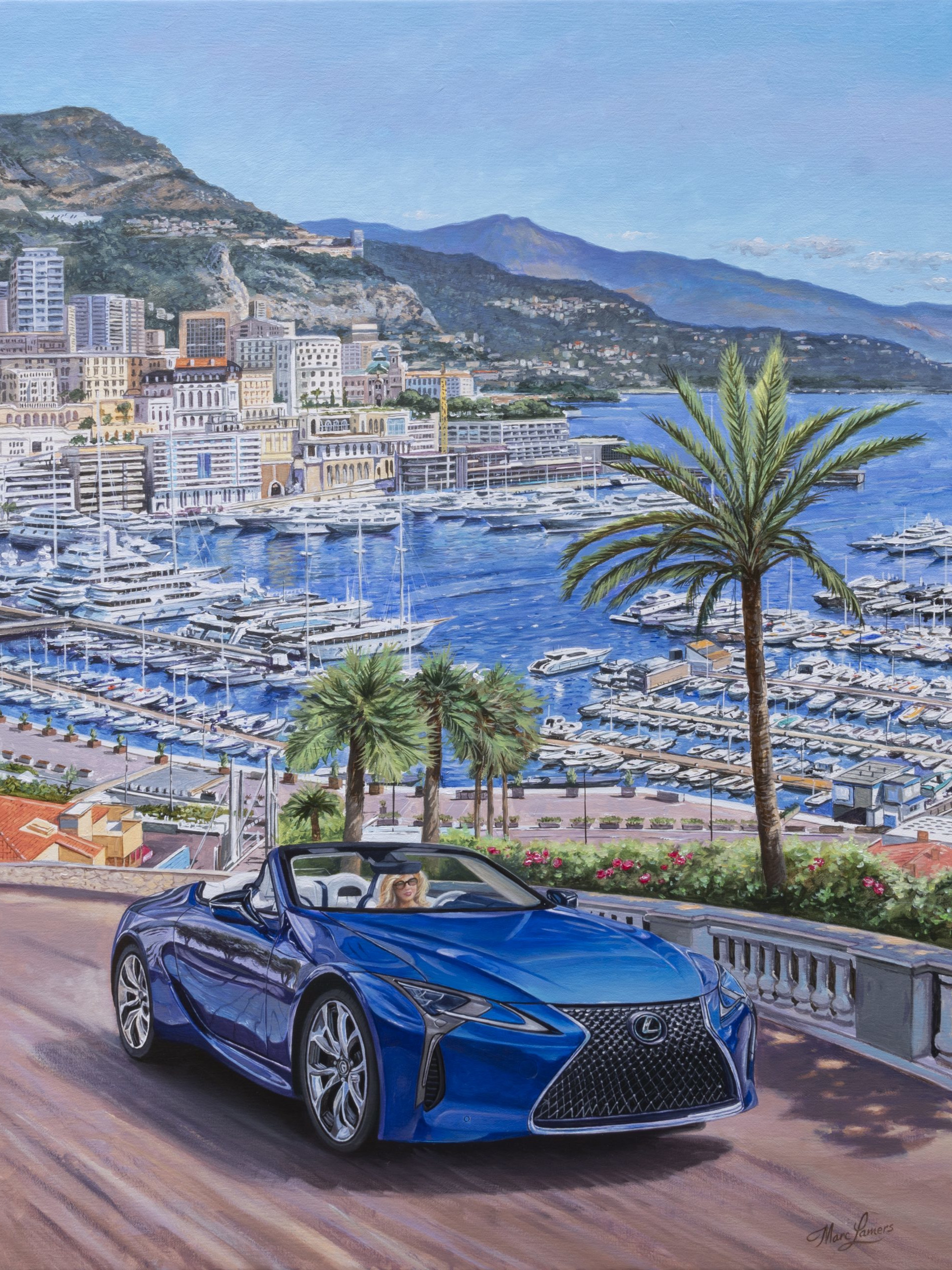 Lexus LC Convertible travel poster - the Netherlands