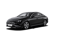 Täysähköinen musta Mercedes-Benz CLA.