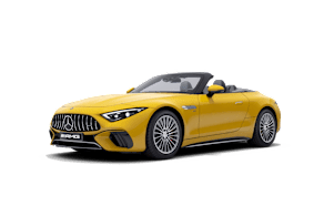 Mercedes SL jaune soleil