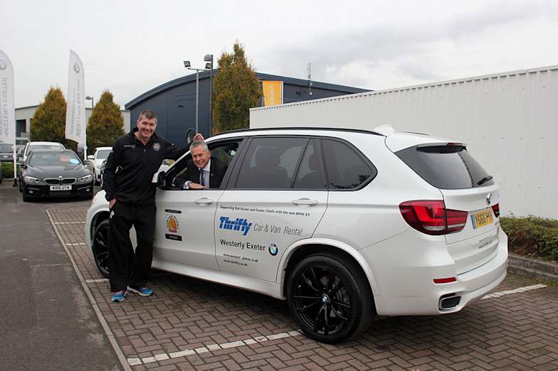 Exeter Chief S Rob Baxter Collects His New Bmw Bmw