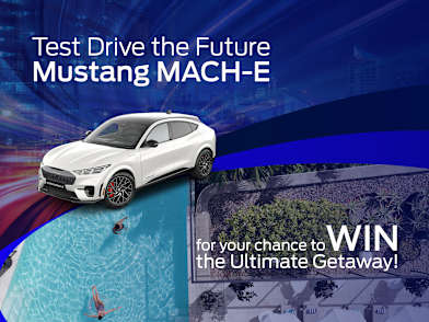 Mach E Test Drive for your chance to WIN North Shore Ford