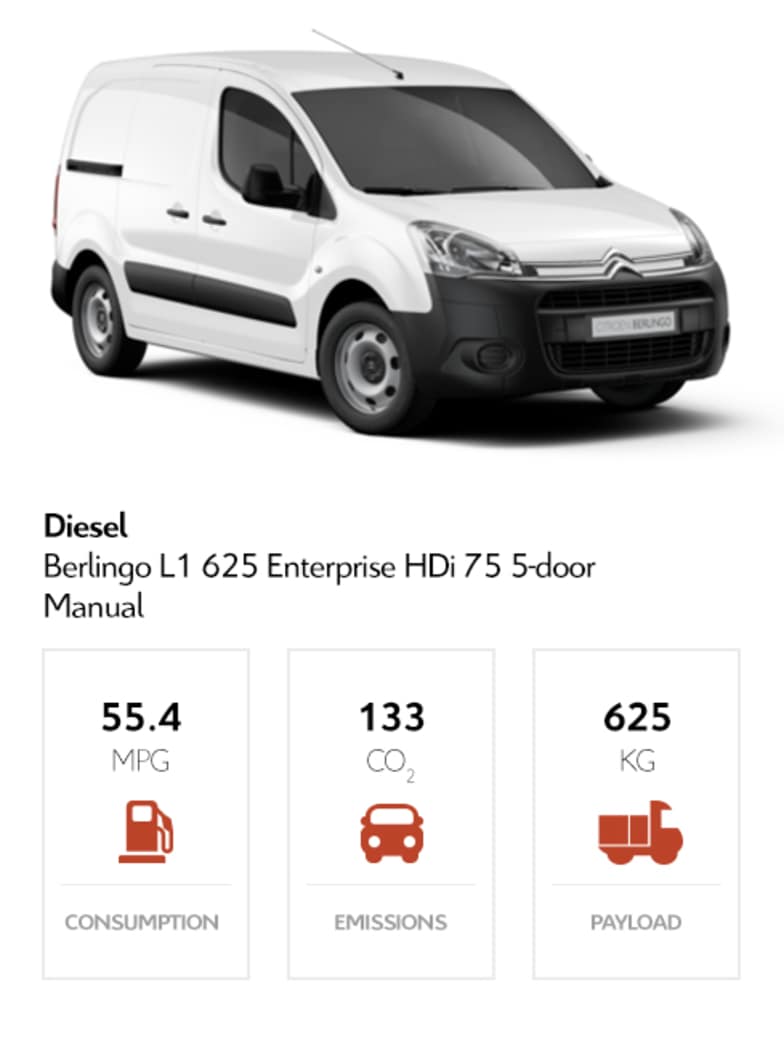 cheapest new citroen berlingo enterprise van