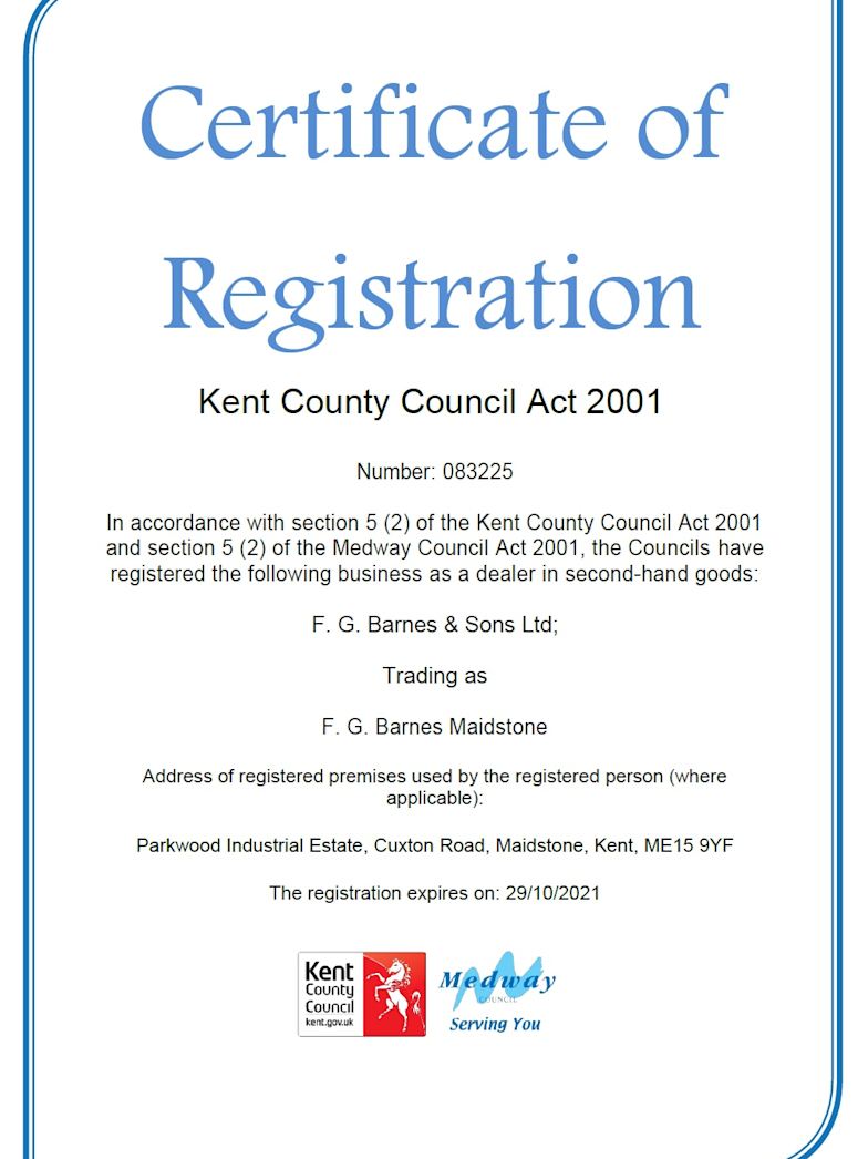 Fg Barnes Part Of Kent County Council Trading Standards