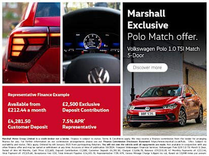 Polo offers available from 212.44 a month Marshall Volkswagen