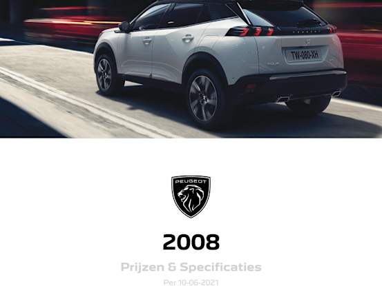 Visser Automotive Peugeot 2008 SUV prijzen en specificaties folder voorzijde