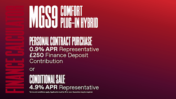 Finance Quote MGS9 Comfort Plug-in Hybrid