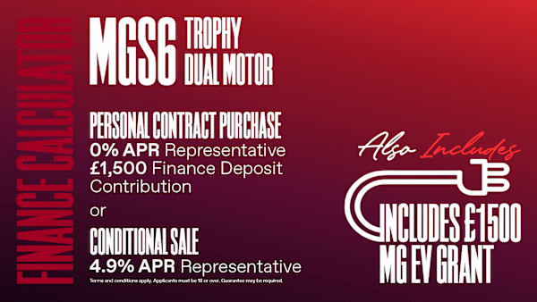 Finance Quote MGS6 Trophy Dual Motor