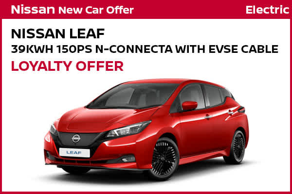 NISSAN LEAF 39KWH 150PS N-CONNECTA WITH EVSE CABLE - LOYALTY OFFER