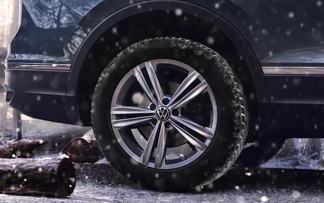 Winter tyre snowflake marking on a Volkswagen tyre – winter tyres at Camerons Volkswagen, Perth