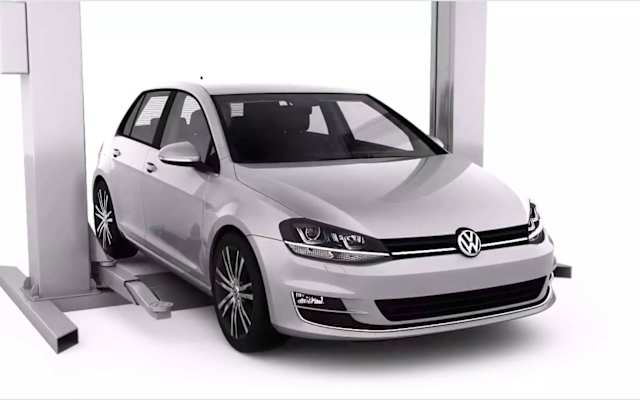 Volkswagen technician recording an Express Visual Check video – Camerons Volkswagen, Perth