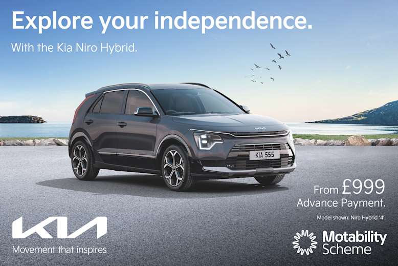 Now available on Motability, the Kia Niro Hybrid