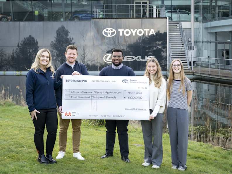 Toyota raises more than £500,000 for MND Association and extends charity partnership into 2027