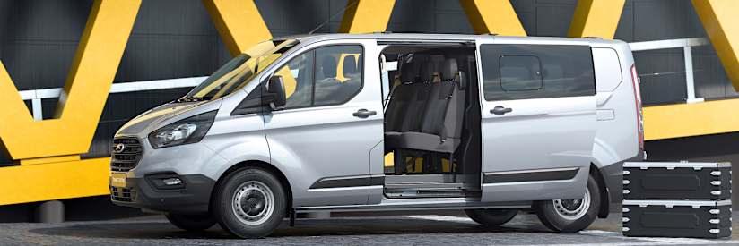 ford transit custom double cab interior