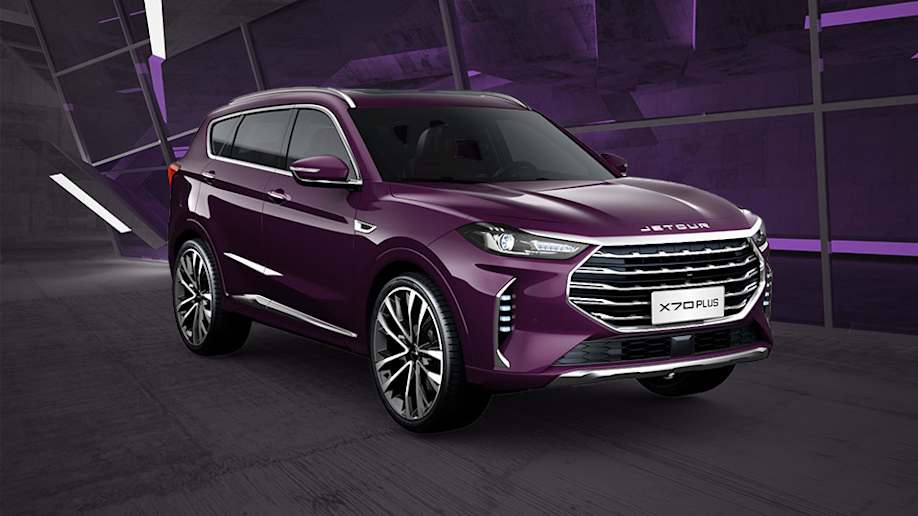 Side profile of the 2025 Jetour X70 PLus, a top contender for the best Chinese car in UAE