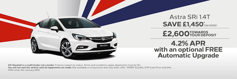 New Vauxhall Astra Free Auto Upgrade Go Vauxhall