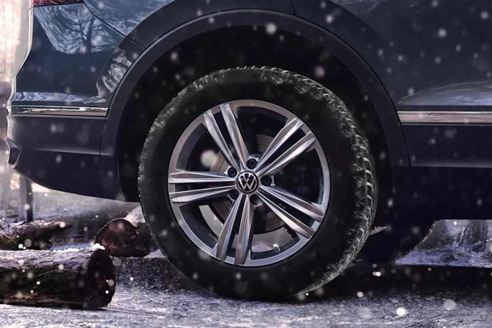 Winter tyre snowflake marking on a Volkswagen tyre – winter tyres at Camerons Volkswagen, Perth